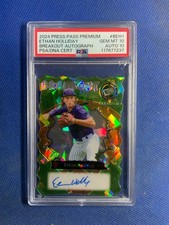 2024 Press Pass Premium Breakout Diecut Auto #/10 Ethan Holiday PSA 10/10*POP 1*