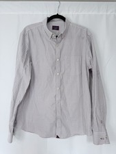 Untuckit Men s Size XL Red Blue Check Print Button Front Long Sleeve Shirt