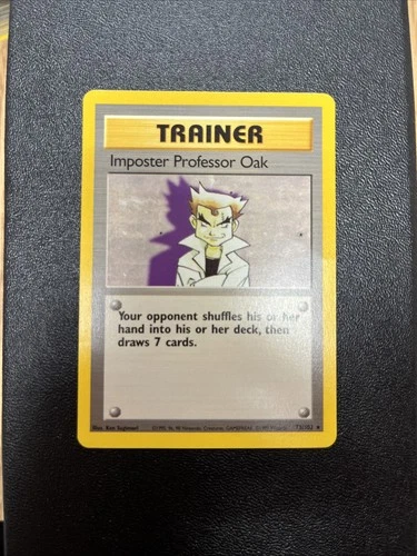 1999 Imposter Professor Oak Trainer 73/102 Rare Unlimited Base Set