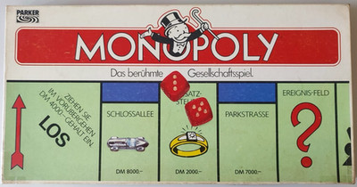 Vintage Monopoly Gesellschafts- / Brettspiel DM-Version 1985 Parker vollständig