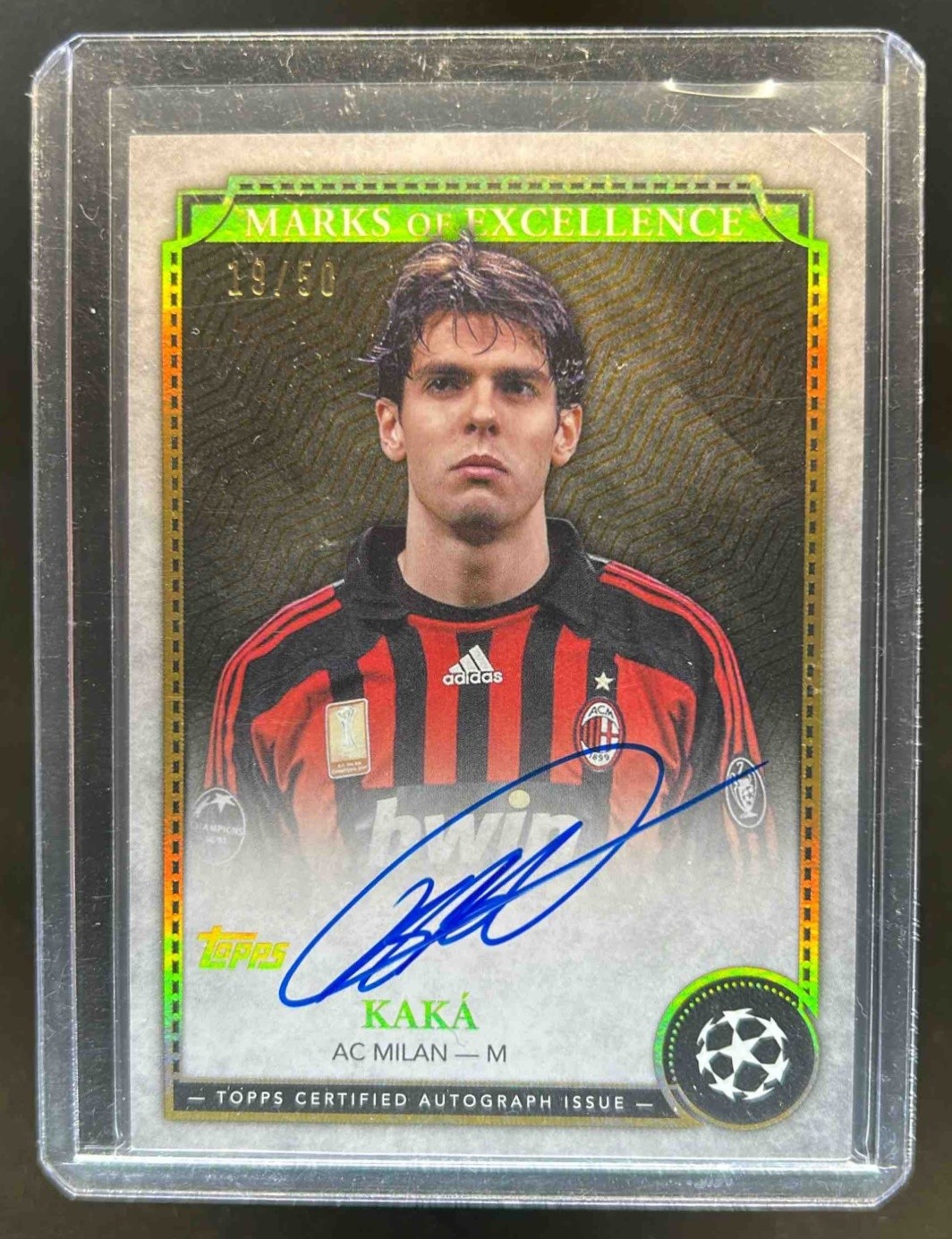Kaka 2024 Topps Finest UEFA Club Competitions #EX-KA5 Marks of