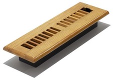 Medium Oak Wood Floor Register 2x12" Louver Vent Cover WL212-M - New