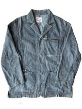 STUDIO D'ARTISAN Black Denim Jacket, Size M, Men's