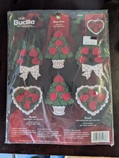 2003 Bucilla Plaid Felt Rose Tree Ornament Kit Sealed 84938 NEW/Sealed