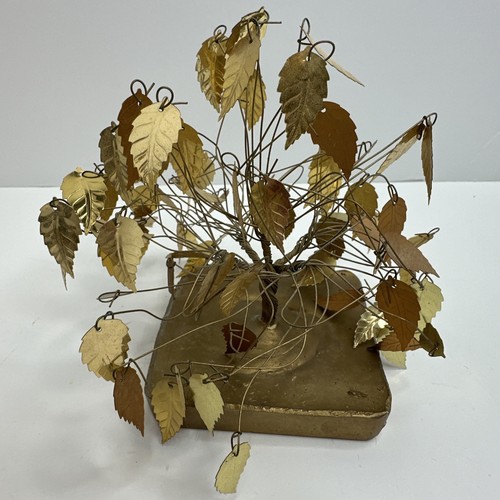 Vintage Gold Dream Money Authentic Fantasy Tree Copper Wire Sculpture - Picture 4 of 8