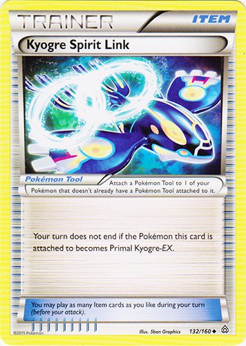 Kyogre Spirit Link - 132/160 - Uncommon - Lightly Played