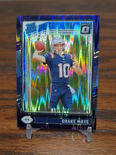 2024 Panini Donruss Optic - Rated Rookie Drake Maye #229 Purple Shock Prizm (RC)