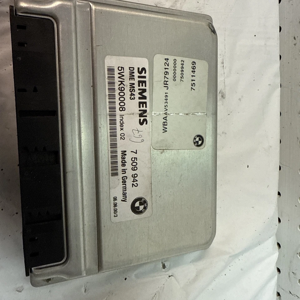Security Set - 2001 BMW 330xi E46 Sedan Manual MS43 ECU - OEM 7509942, 6905670 - Image 4 of 4