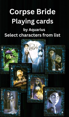 Corpse Bride playing cards   Select characters from list   ZV 18