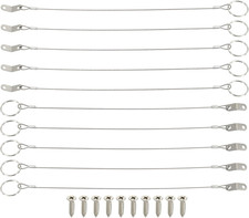 MECCANIXITY Lanyard Cable Safety Tether Wire 12 Inch 316 Stainless Steel Quick
