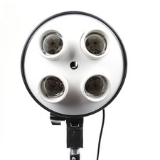 FocusFoto 4-in-1 E27 Base Socket Splitter Light Lamp Bulb Head Adapter...