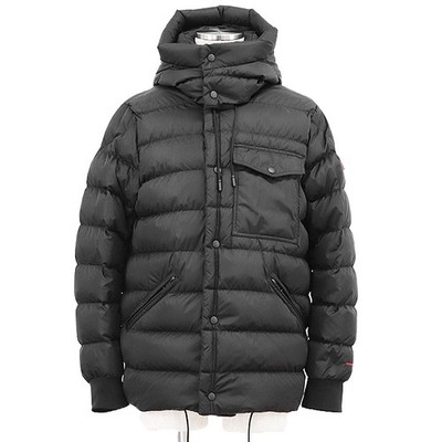 MONCLER BORN TO PROTECT Down Jacket Gaite Logo Red Patch Mens Size 4 Black Red