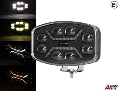 10'' 24V Spot Headlamp LED DRL Demmon Light Combo X1 For Scania DAF MAN Volvo E9
