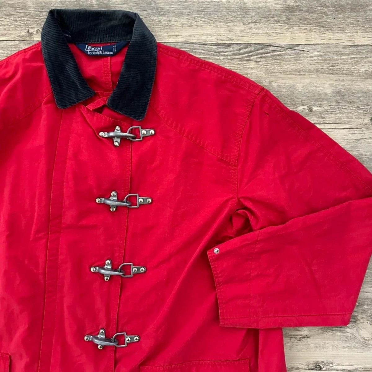 Vintage Polo Ralph Lauren Fireman Clasp Duster Jacket Size XL RARE