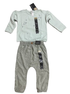 Modern Moments by Gerber Organic Cotton Space Print Baby Outfit Set 18M Unisex