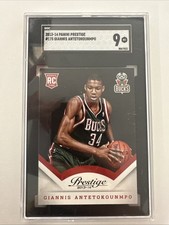 2013-14 Panini Prestige Giannis Antetokounmpo #175 RC Milwaukee Bucks SGC 9