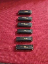 Hohner Piedmont Blues Harmonica Instrument Lot Of 6 A B D E F G missing C