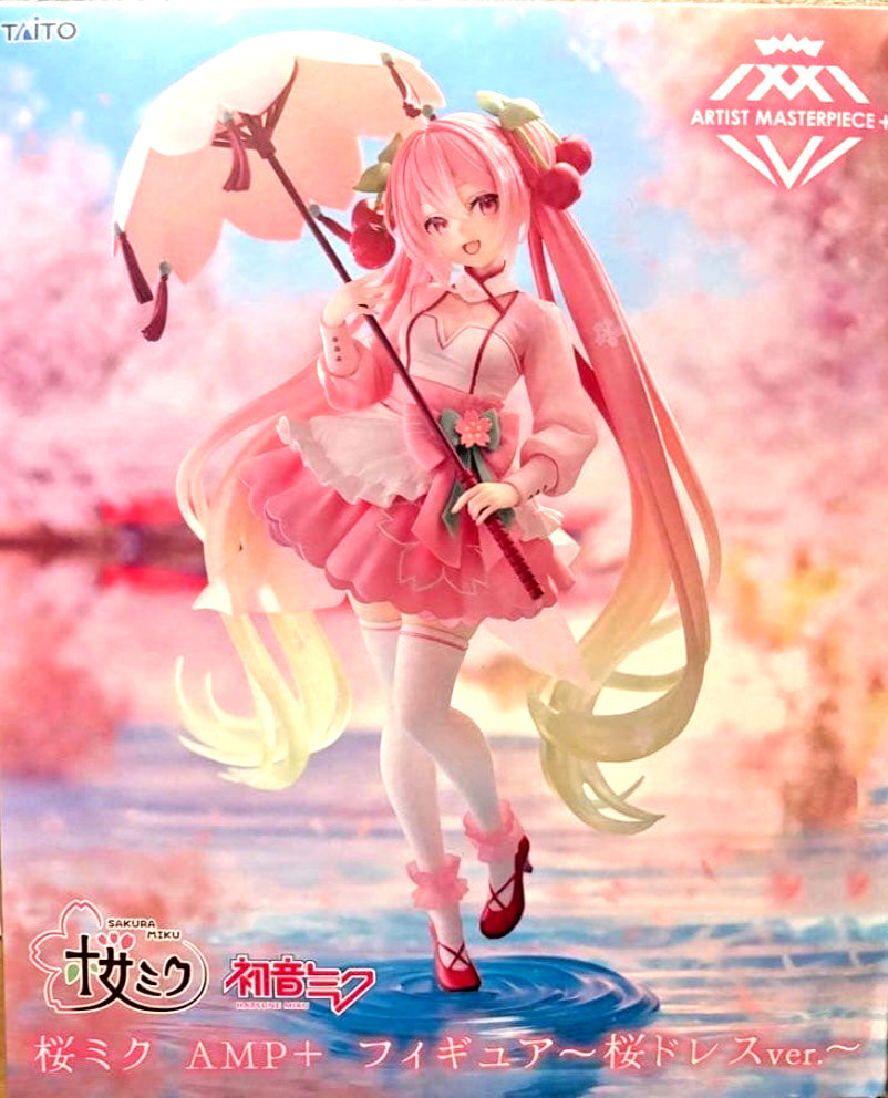Vestido Hatsune Miku AMP + Figura Sakura Ver. TAITO 8,0 pulgadas
