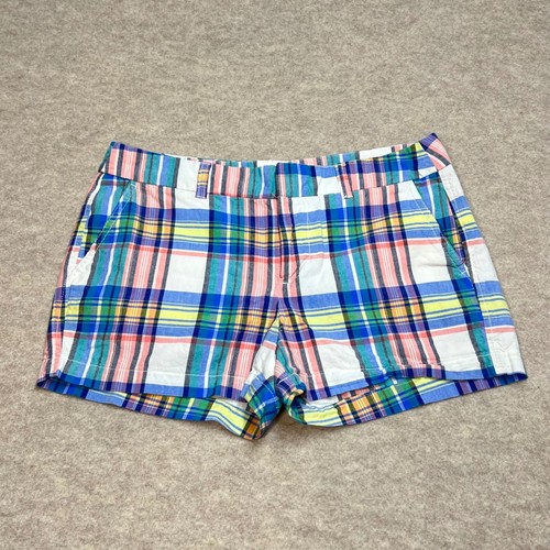 Gap City 3 Inch Chino Shorts Womens 4 Multi Color Plaid Cotton Preppy Casual