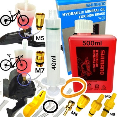 500ml Shimano Mineral ÖL Scheibenbremse Service entlüftungs Kit M5 Befüllbecher