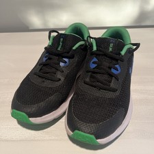 UNDER ARMOUR SURGE 3 GRADE SCHOOL KIDS SHOES black/blue/green Size 5.5Y