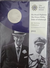 Royal Mint 2011 Prince Philip Duke Of Edinburgh £5 Five Pound Coin BUNC