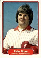 1982 Fleer Pete Rose Philadelphia Phillies #256