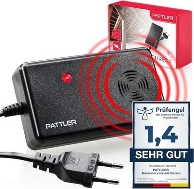 PATTLER   Marderschreck Auto mit Stecker - für 60m². Marderschreck für Dachboden