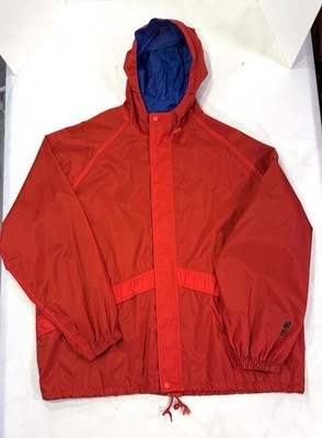 Helly Hansen Jacket Men s XL Red W/Blue Lining Hooded Helly-Tech