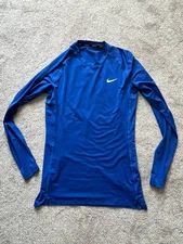 Men's NIKE PRO Dri-Fit Long Sleeve Compression Training Shirt (sz: XL) - Blue