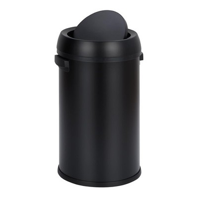 17 Gallon/65L Stainless Steel Trash Garbage Can Round Trash Bin with Swing Lid