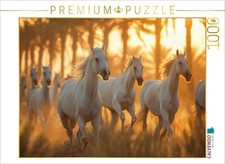 CALVENDO Puzzle Wei e Pferdeherde  1000 Teile Lege-Gr  e 64  48 cm Foto-Puzzle