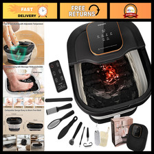 Collapsible Foot Spa with Heat, Massage Rollers, Bubbles Temperature Control