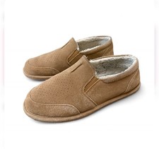 Clarks Men's Suede Fleece Lined Slip-On Loafer Slippers Size 10