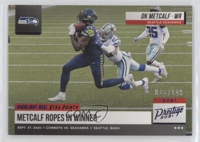 2021 Panini Prestige Highlight Reel Xtra Points Purple 16/149 DK Metcalf n0c