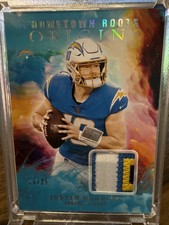 Panini Origins Hometown Roots Patch Justin Herbert Chargers /25 Eugene Oregon