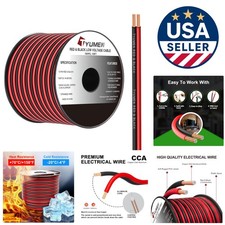 18 Gauge 100FT Red Black Electrical Wire for LED Strip & Low Voltage Use