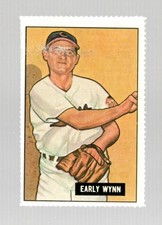 1982 Dover Publications 1951 Bowman Reprint Early Wynn Cleveland Indians #78 NM