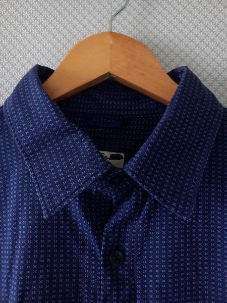 Men Cerruti Shirt Navy Cotton L