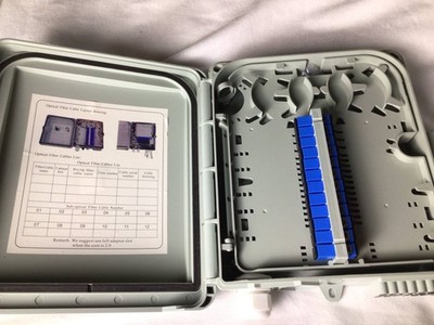 FDB-12B FTTH Fiber Optic Distribution Box IP65, 12-Core, 2 In / 12 Out, SC/PLC
