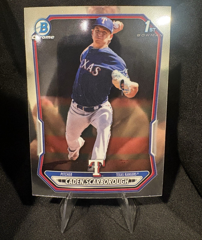 Topps Bowman Chrome #BCP-17 1st Bowman Caden Scarborough Texas Rangers 2026