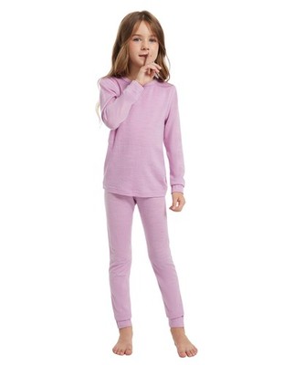 Unisex 100% Merino Wool Base Layer Sets Lightweight Thermal Underwear Violet ...