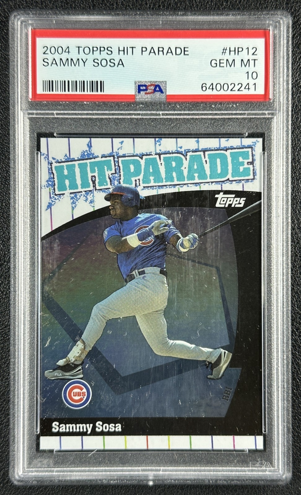 POP 3 SAMMY SOSA PSA 10 2004 TOPPS #HP12 HIT PARADE CUBS 2241