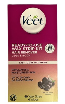 Veet Wax Strip Kit - Legs and Body - 40 count