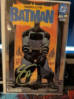 Absolute Batman #1 Nick Dragotta Cover Signed From The Synder Even With COA 3/12