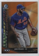 2017 Bowman Chrome Scouts Top 100 Orange Refractor 4/25 Amed Rosario #BTP-7 8sr