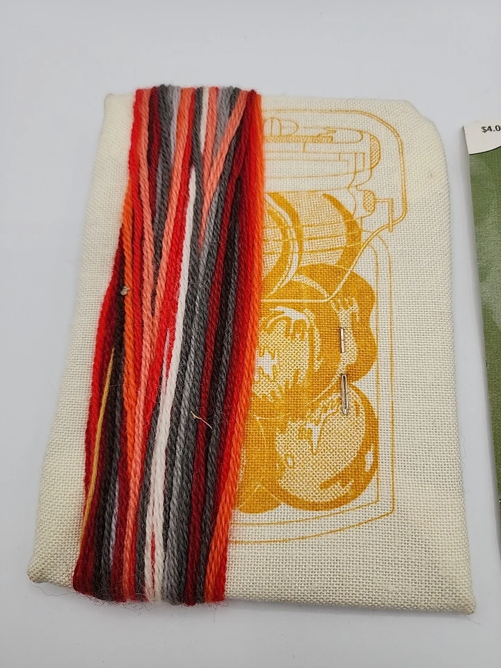 Vintage Jiffy Stitchery Crewel Embroidery Kit Home Canned Tomatoes #317 READ  - Image 3 of 4