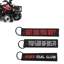 3PC Embroidered Key Chain Tag Gift Double Sided Motorcycle Keychain