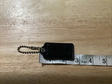 2.5 Coach Fob/ Hang Tag Shinny Black