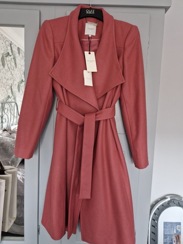 BNWT Ted Baker ROSE Dusky Pink Wool Cashmere Mid Belted Coat UK 10 TB 2 £325 - Picture 12 of 15